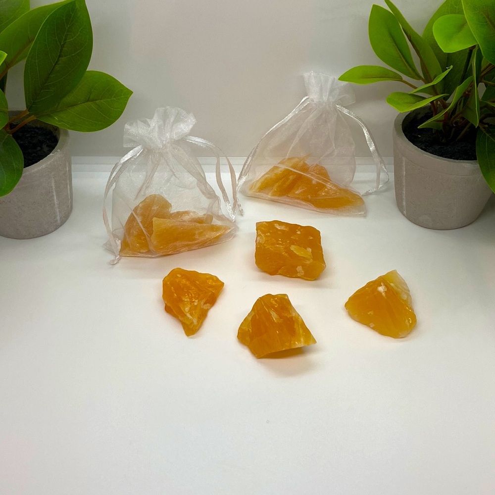 Raw honey calcite single piece/bundle